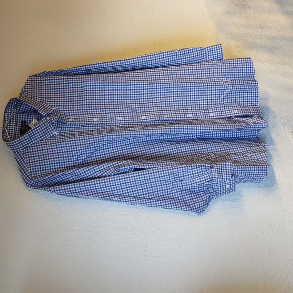 Wilkes & Riley | Supima Cotton Blue Plaid 20 X 36/37 NWT - Picture 3 of 5